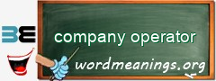 WordMeaning blackboard for company operator